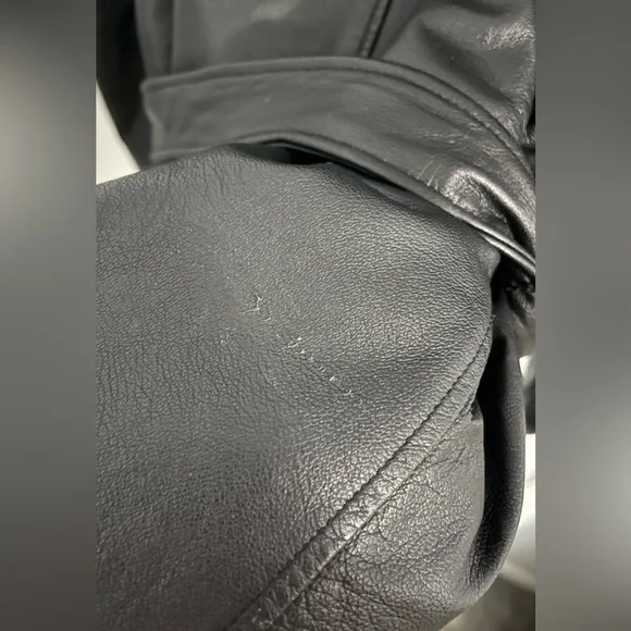 Vtg Wilson’s Leather Black 3/4 Length Coat Belted Soft Lining Warm Hooded Sz XL - Picture 5 of 9